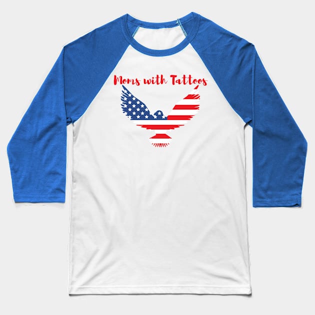 Patriotic Baseball T-Shirt by MomsWithTattoos